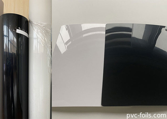 Alta stagnola della membrana del PVC di lucentezza per il nero bianco latteo delle porte del Governo