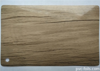 Film decorativo del PVC dell'alto di lucentezza grano di legno per la larghezza della mobilia 1420mm
