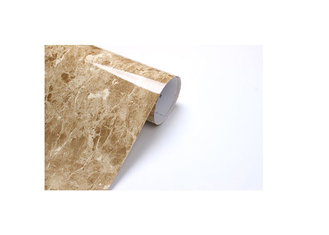 Film di laminazione in PVC beige marmoreo ad alto lucido per finestre in plastica