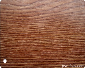 Film di laminazione in PVC di quercia d'oro per la decorazione della superficie del pannello di vetrina di plastica