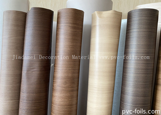 Film in PVC decorativo in rotoli Film per mobili a grano di legno per la produzione di pannelli in WPC