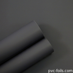 Fogli decorativi in PVC di colore grigio scuro per la decorazione delle superfici interne, super matt