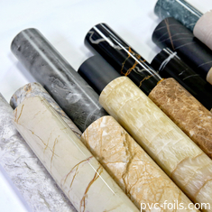 Film decorativi in PVC a granello di marmo ad alto lucido per la laminazione 2D