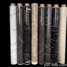 Nuova pellicola di laminazione in PVC a modello di marmo per la decorazione delle superfici interne
