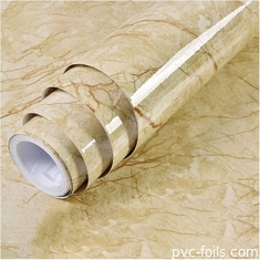 Film decorativo in PVC a granello di marmo ad alto lucido per banchi e superfici interne