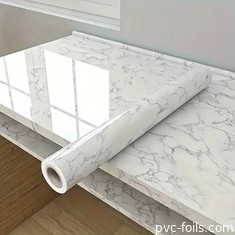 Proof Oil Bianco Marmo Self Adhesive PVC Film Decorativo Easy Adesivo Per Decorazione Domiciliare fai da te