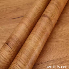 Fogli di avvolgimento in PVC a grano di legno supermatto per la decorazione dei pannelli di parete in WPC