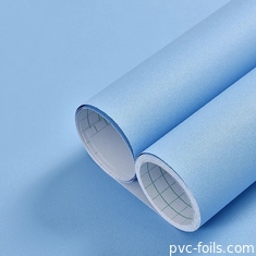 Blu Color Solid Self-Adhesive PVC Film Matte Embossed- Peel And Stick per rivestimento dei mobili