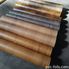 0.14mm PVC Decorative Laminating Film Tessitura in legno Film in rilievo Disegno in legno per foglio laminato