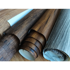 0.35mm Deep Emboss PVC Decorative Film Dark Wood Pvc Membrane Foil per porte per mobili