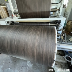 Fogli decorativi in PVC in graino di legno nero in rilievo per porta armadio MDF