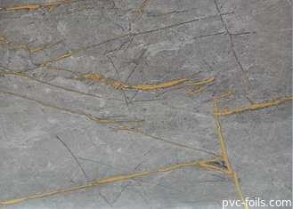 foglio di PVC decorativo di 0.50mm per la copertura di alto grano del marmo di rivestimento di lucentezza della mobilia