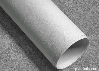 Rollo di foglio decorativo in PVC in colore massello in rilievo per copertura MDF