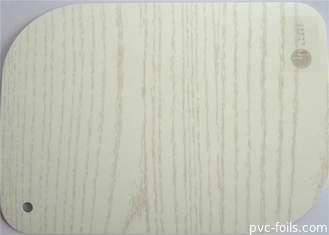 Il laminato di legno bianco del grano riveste il foglio di PVC per mobilia