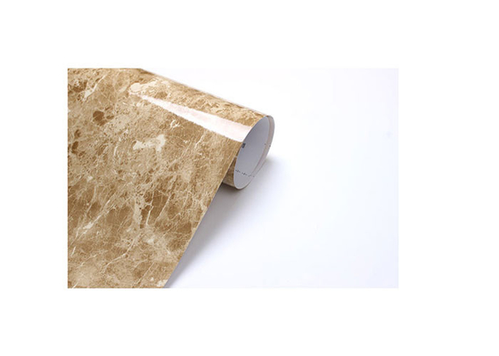 Film di laminazione in PVC beige marmoreo ad alto lucido per finestre in plastica