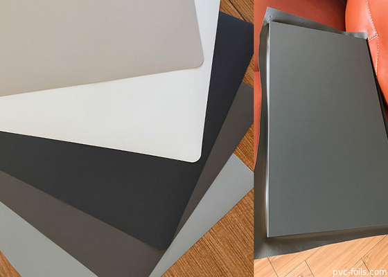 Rotolo di lamina decorativa in PVC super opaco tinta unita grigio per copertura porte a membrana