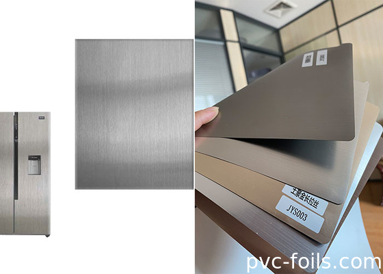 L'argento versatile del Meta spazzola il film decorativo del PVC di colore per il pannello dell'elettrodomestico