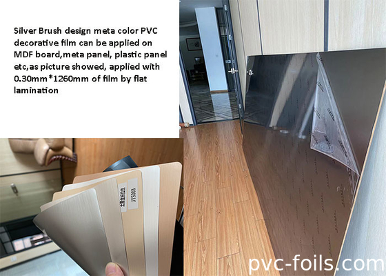 film decorativo del PVC della spazzola durevole del Meta per la laminazione interna del pannello