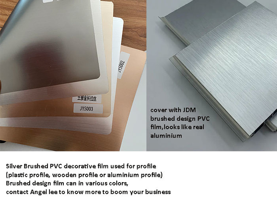 PVC autoadesivo che avvolge film per il profilo di alluminio di plastica di legno