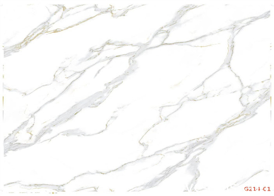 Film di marmo bianco del PVC di ROHS 0.50mm per mobilia interna Front Decoration