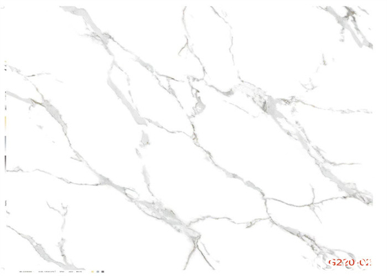 Metallina eccellente del tester/rotolo decorativo di marmo bianco del film 300 del PVC di rivestimento