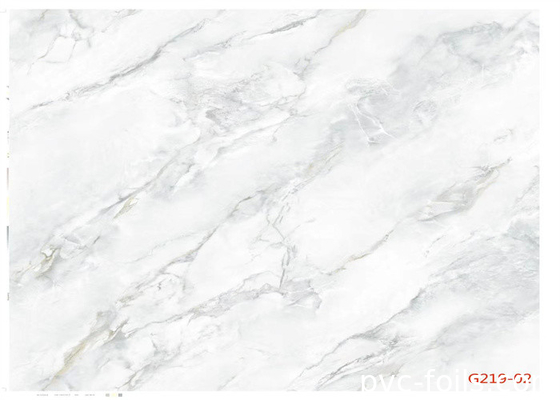 Film di marmo bianco su ordinazione del PVC di sguardo per la decorazione di superficie interna impermeabile