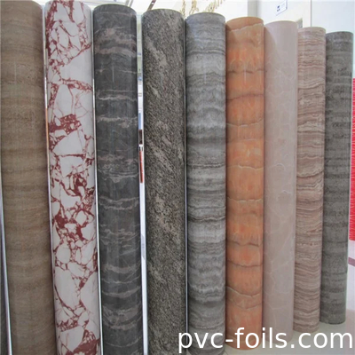 Stampa a effetto marmo di pellicola decorativa in PVC e imballaggio in rotolo per la costruzione