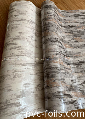 Film decorativo in PVC a rotoli di marmo ad alto lucido per la pressatura a membrana a vuoto