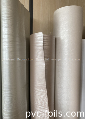 Film decorativo a rotoli di PVC di finitura in legno bianco per porte a membrana