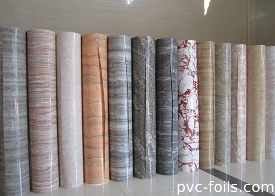 Rollo di pellicola a membrana in PVC di marmo bianco per la decorazione della tavola