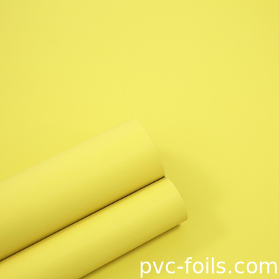 Pellicola decorativa in PVC di colore giallo Super Matte per porte per armadi