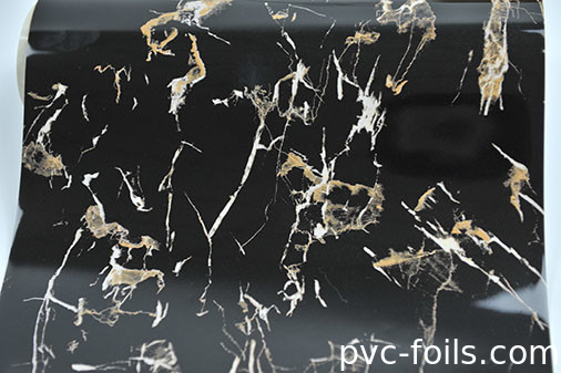 Film decorativi in PVC a granello di marmo ad alto lucido per la laminazione 2D