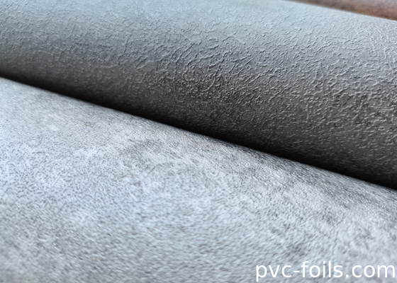 Film decorativo in PVC di texture di cemento grigio per pannelli murali interni