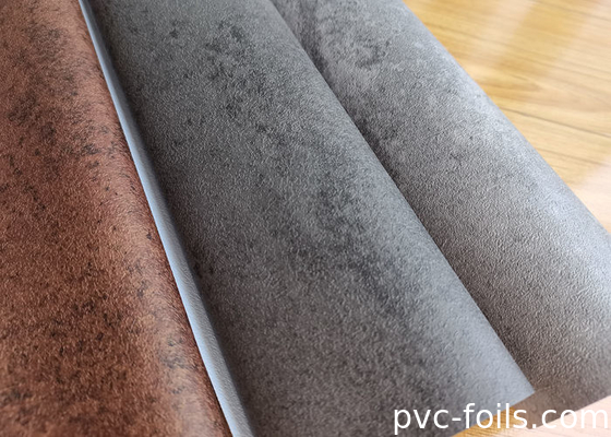 Film decorativo in PVC con texture di cemento grigio moderno per pannelli murari
