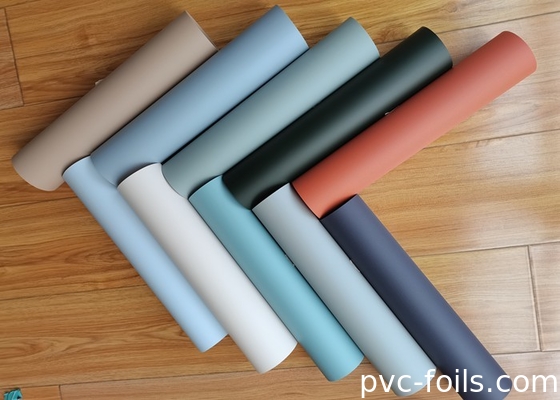 Pellicola decorativa in PVC a colori solidi a tocco morbido per prese a vuoto e porte a membrana