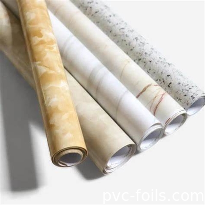 Film decorativo in PVC con marmo e legno per superfici interne
