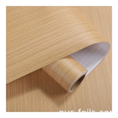 Colore di magazzino Nuovo legno grano PVC film decorativo carta da parati di legno adesivo
