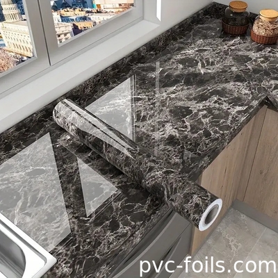 Film decorativo in marmo in PVC a prova d'olio ad alta definizione
