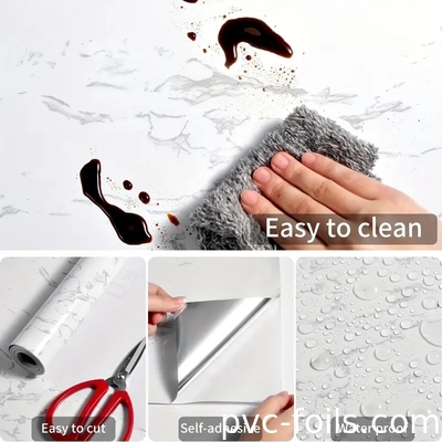 Film decorativo in PVC autoadesivo impermeabile per la ristrutturazione del bancone di cucina