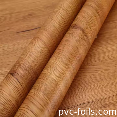 Fogli di avvolgimento in PVC a grano di legno supermatto per la decorazione dei pannelli di parete in WPC
