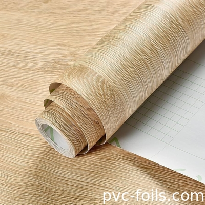 Film di vinile in PVC rimovibile autoadesivo a grani di legno per rivestimento dei mobili
