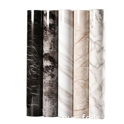 Self-Adhesive High Gloss Marble PVC Film Easy Peel And Stick Solution For Home Décor