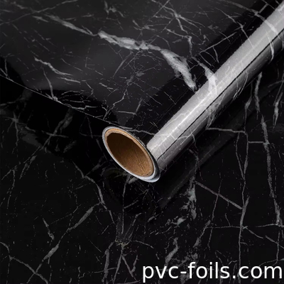 Film laminato in PVC resistente all'effetto marmo per cucina e mobili