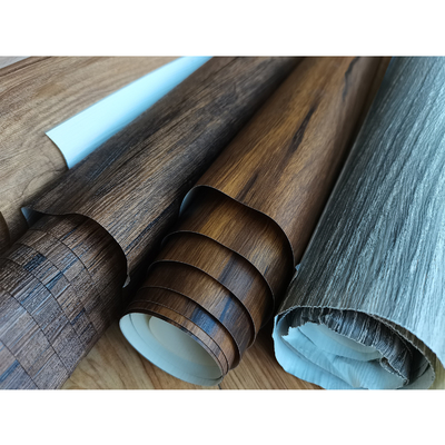0.35mm Deep Emboss PVC Decorative Film Dark Wood Pvc Membrane Foil per porte per mobili