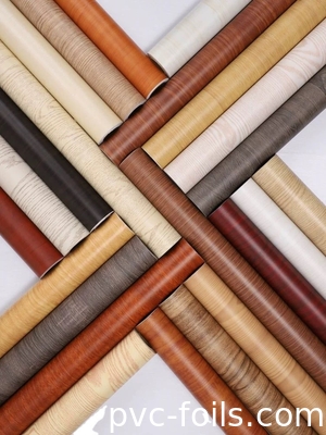 Film decorativo in PVC a grani di legno di ispirazione italiana per porte per mobili - finitura a olio misto