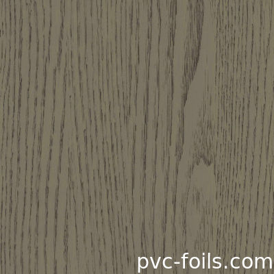 Pellicola vinilica autoadesiva in PVC con venatura del legno scuro per la ristrutturazione e la decorazione di hotel