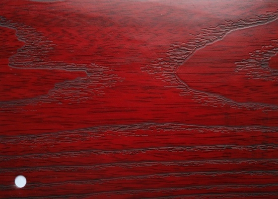 Pellicola decorativa in PVC di legno scuro ignifugo per il profilo di avvolgimento del telaio della porta