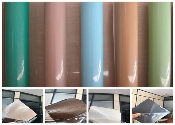 alto film del PVC di lucentezza di 0.2mm per il salone della parete della cucina del tubo principale della mobilia