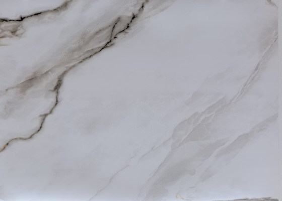 Vinile bianco del film di lucentezza del marmo dello strato del film del PVC del ripiano impermeabile