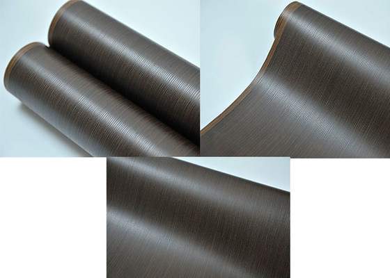 Emboss Pvc 3D Membrana Foil Roll Nero Grano di Legno Larghezza 1400mm